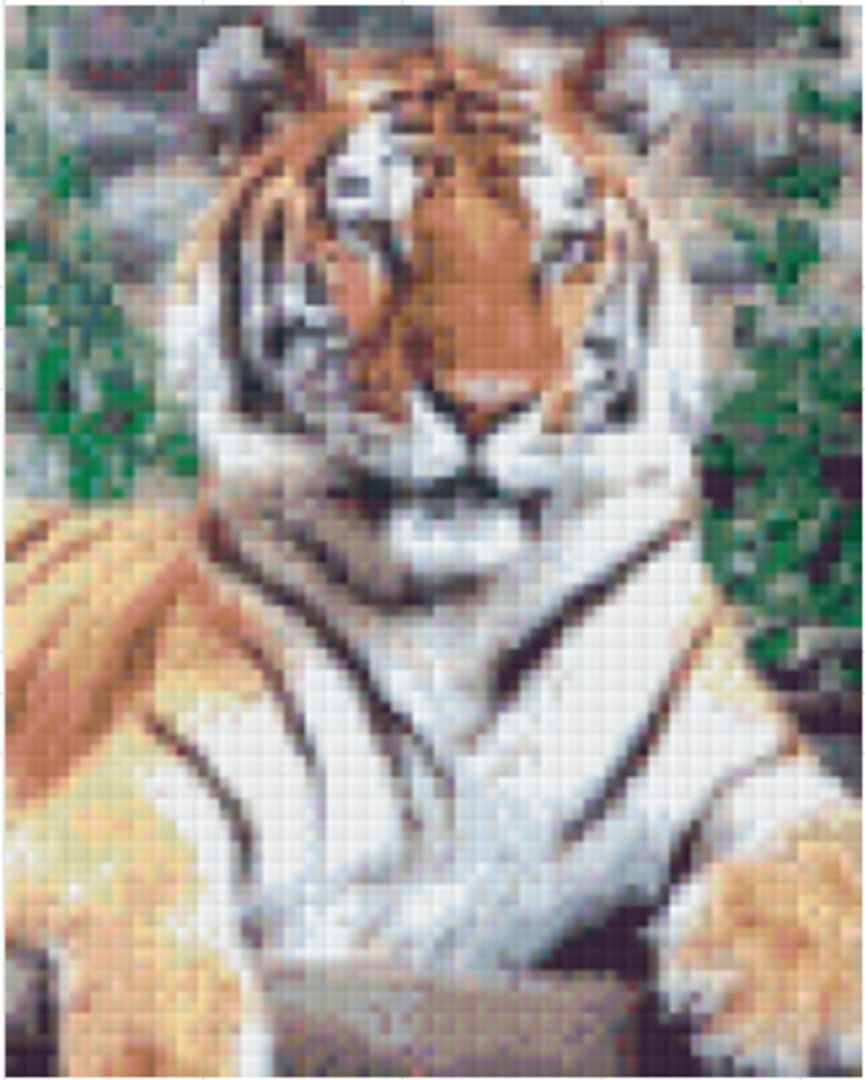 Siberian Tiger - 4 Baseplate PixelHobby Mini-mosaic Art Kit image 0